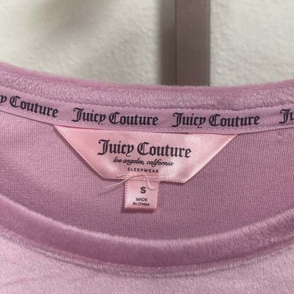 NWT Juicy Couture Velour Long Sleeve Top in Mauve Muse - Picture 3 of 6
